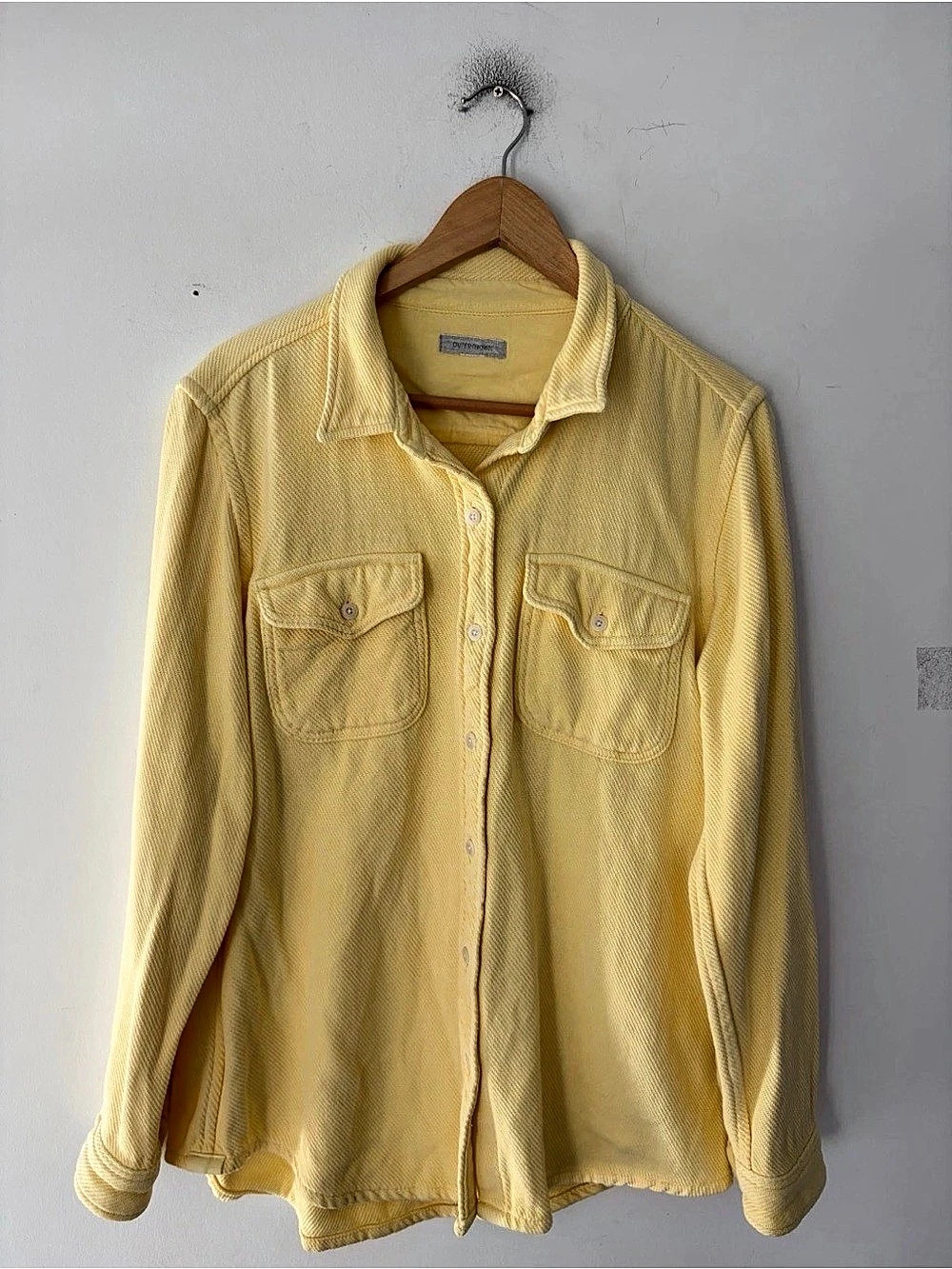 Outerknown Women's Blanket Shirt Chroma Buttercream Yellow Size M/L